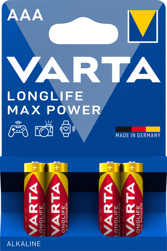 Varta Longlife Max Power AAA Blister 4 stuks (4008496104734)